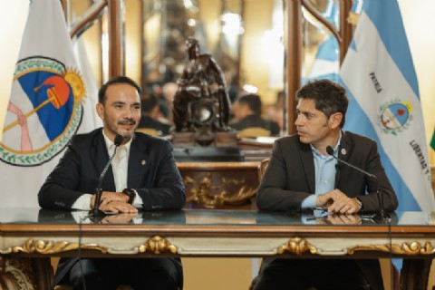 Valdés recibió a Axel Kicillof y suscribieron convenios de cooperación