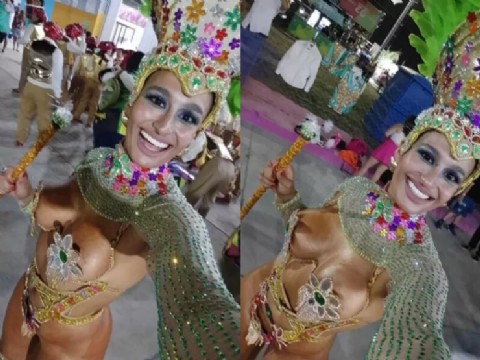VIDEO | La santafesina Dana Talia deslumbró en los Carnavales de la provincia con un traje espectacular