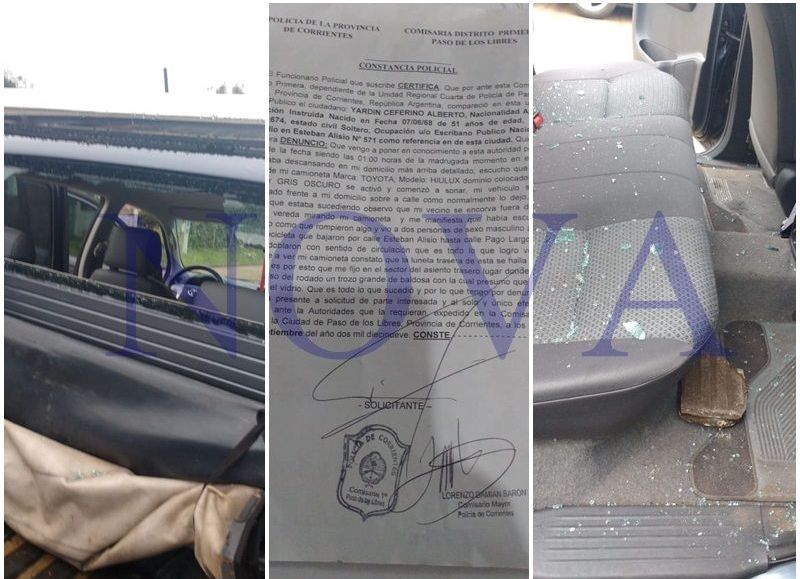 El diputado Yardín denunció que atacaron su camioneta a piedrazos en Paso de los Libres