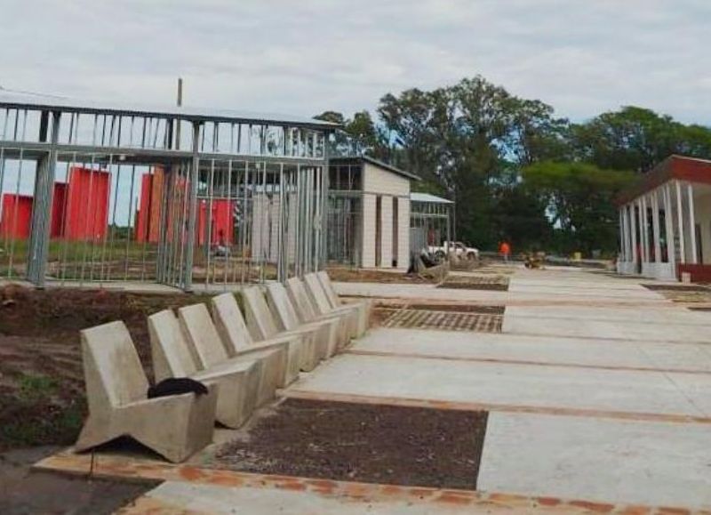 Avanzan las obras en el complejo "Gauchito Gil" en la ruta 123
